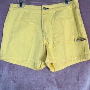 Womens Yellow Tommy Hilfiger Cargo Jean Shorts Size 8
